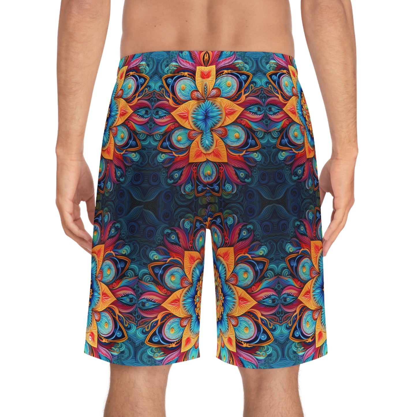 Floral Mandala - Artistic Board Shorts