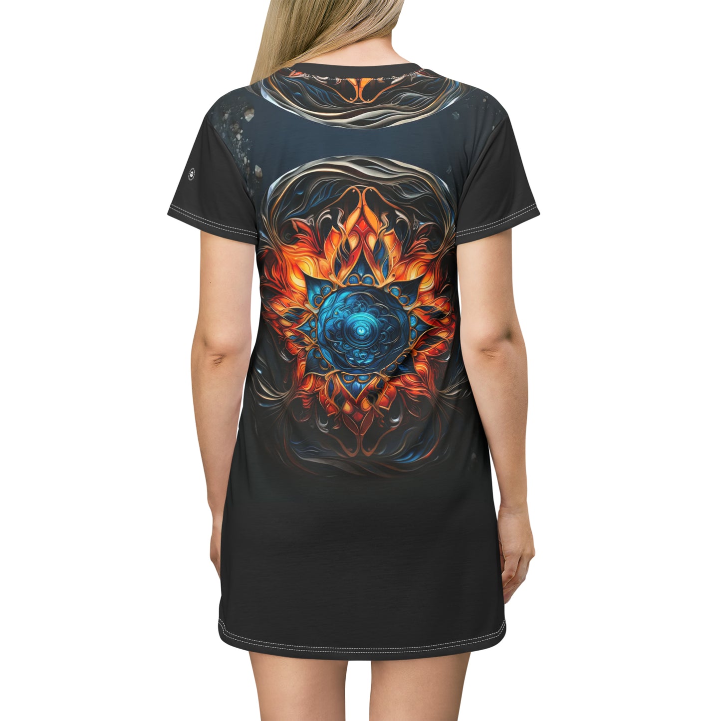 Fire and Ice - Artsy T-Shirt Dress