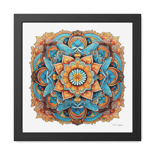 Winged Mandala - Framed Fine Art Print