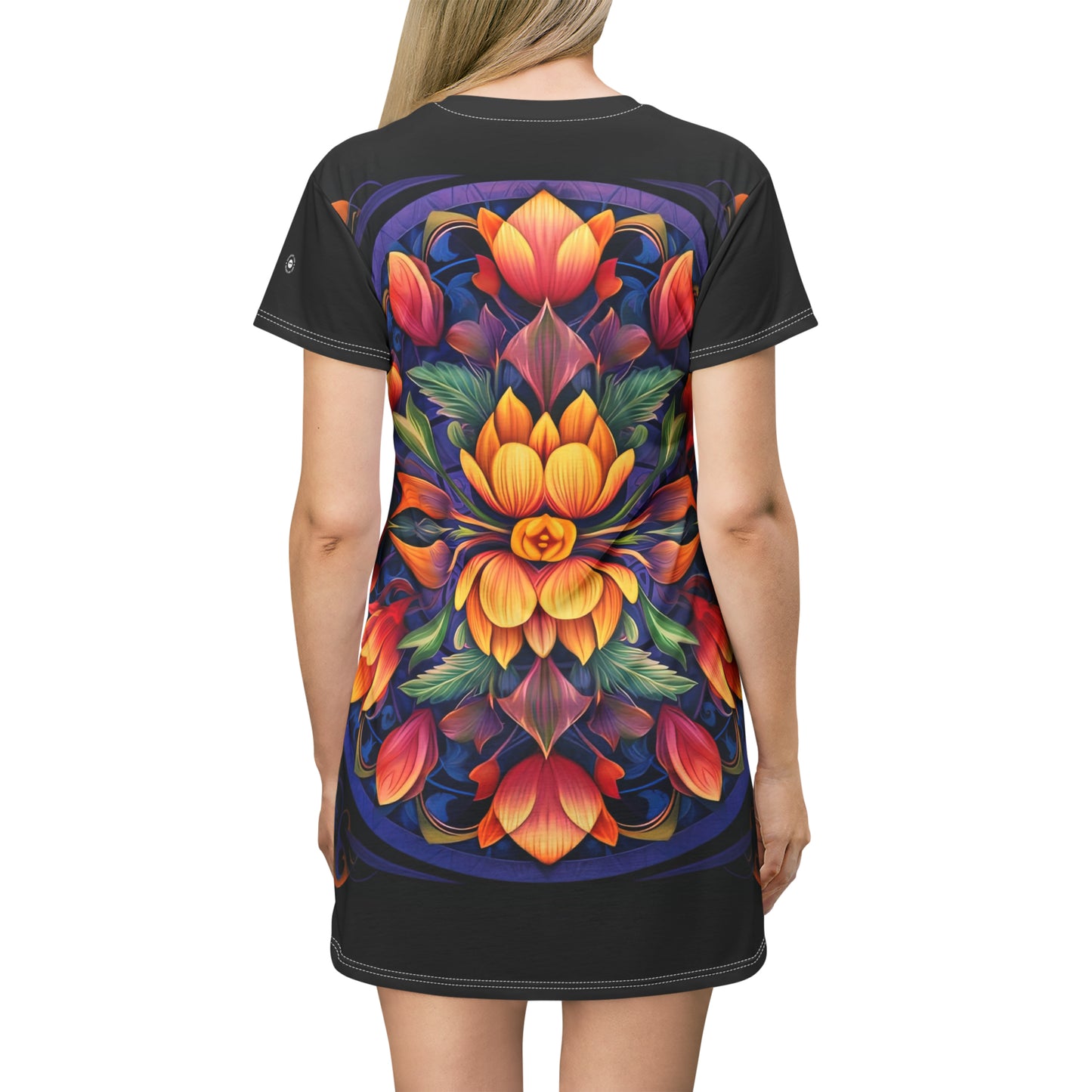 Tulip Mandala - Artsy T-Shirt Dress