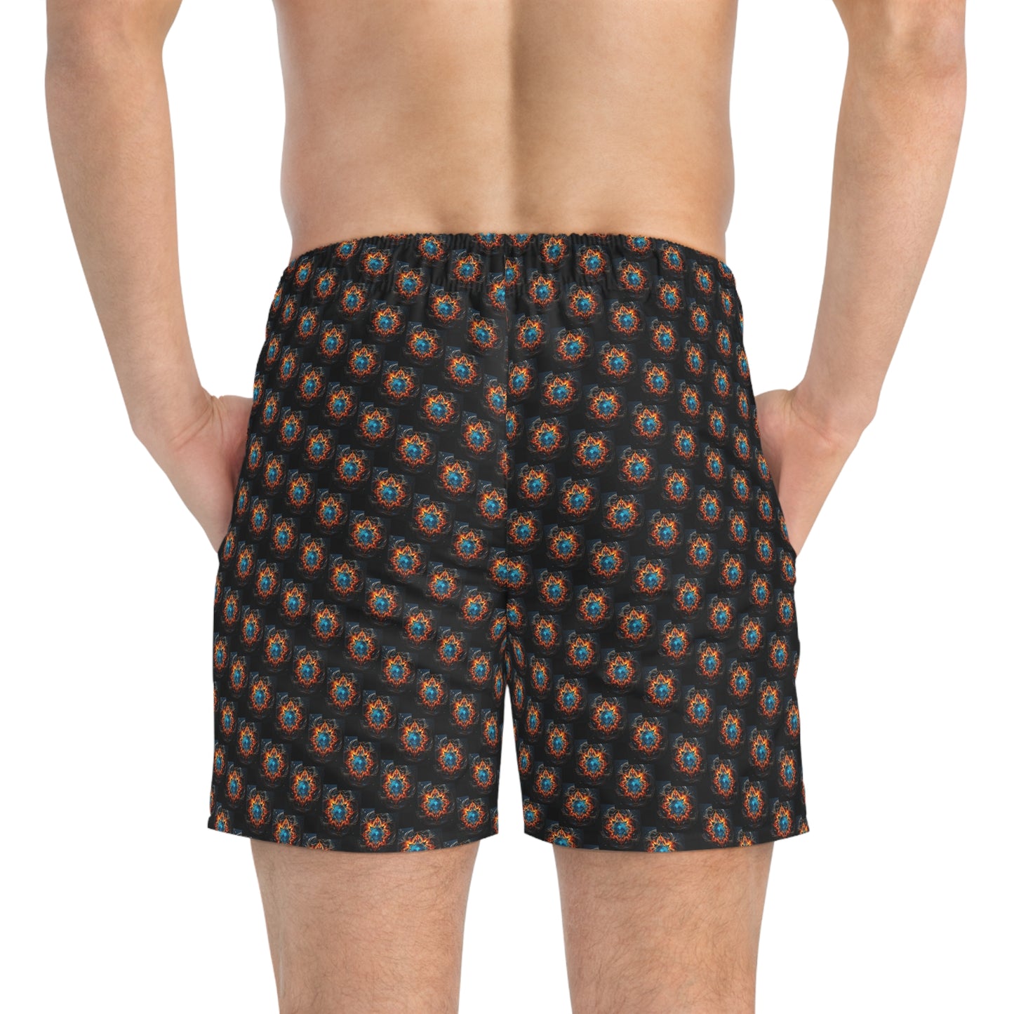 Fire and Ice Mosaic - Artsy Swim Trunks