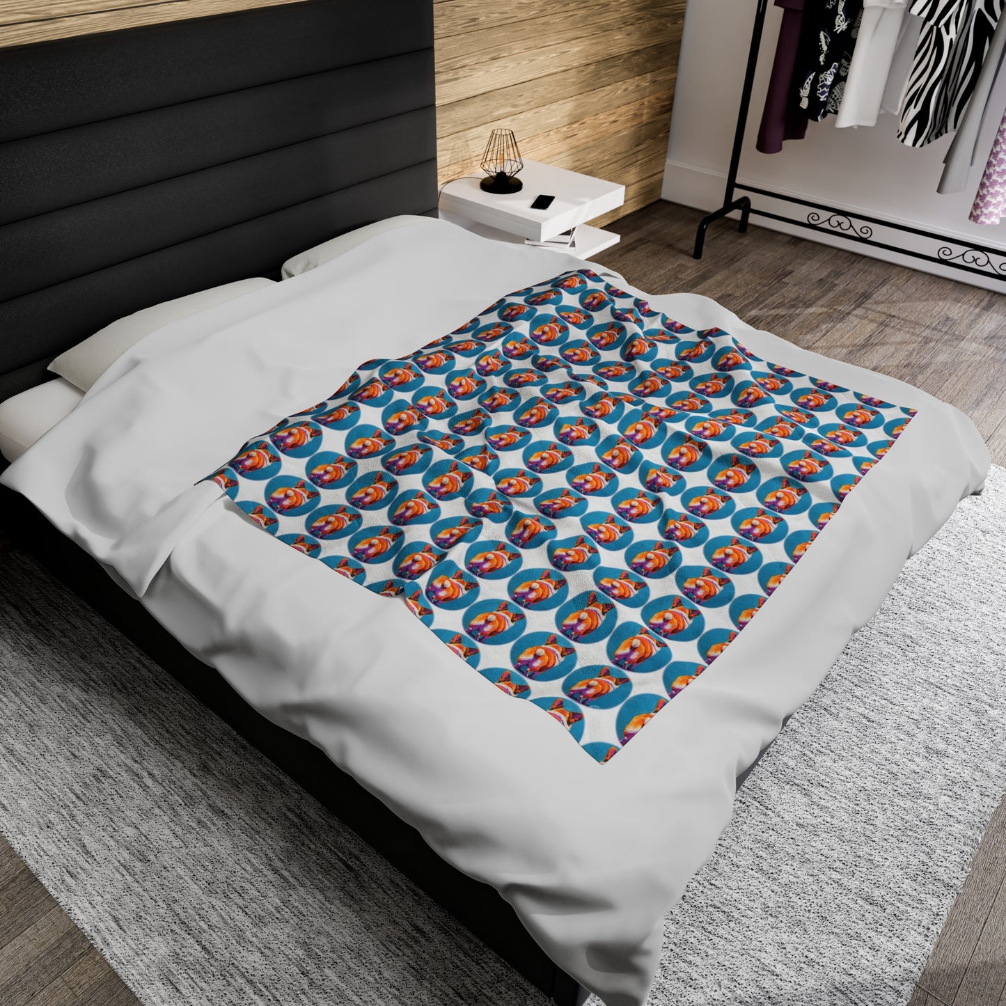 Corgi Butt Dots - Artsy Throw Blanket