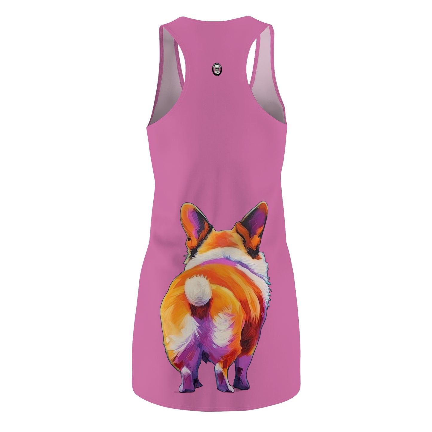 Corgi Butt in Pink - Artistic Racerback Dress