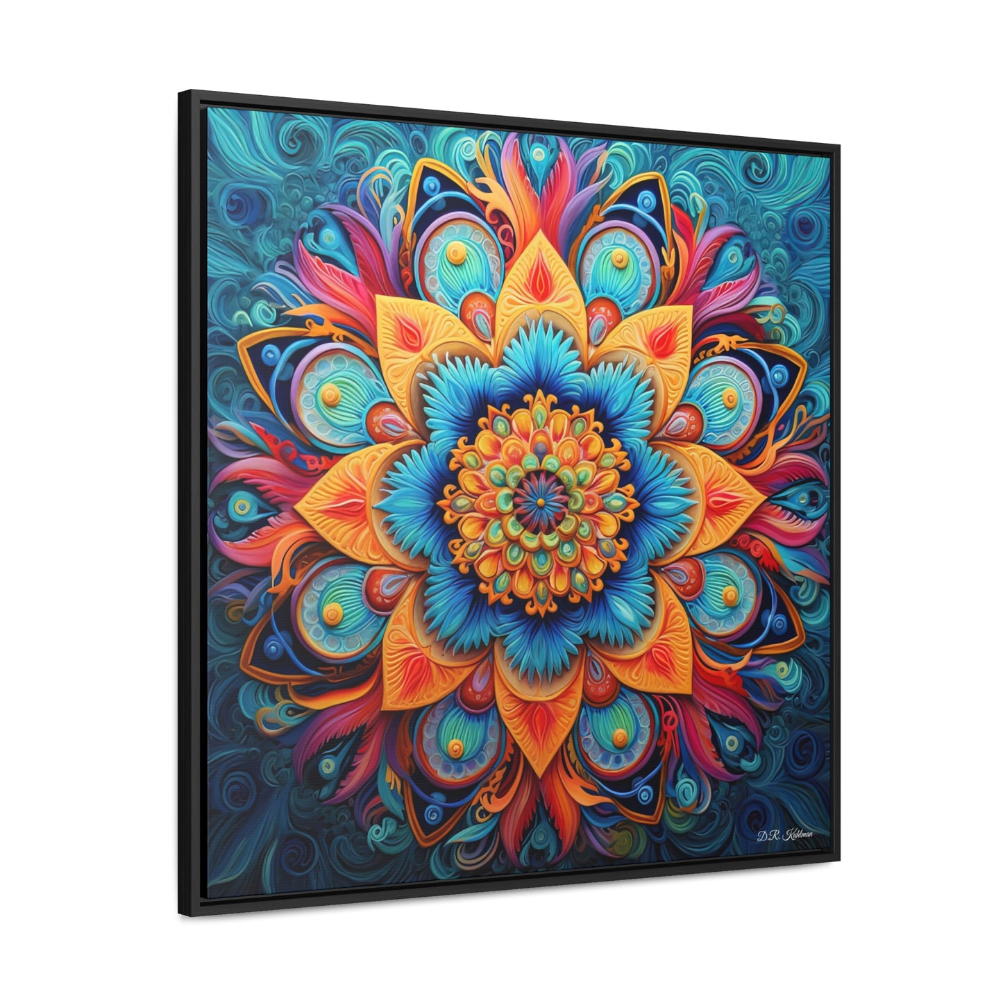 Floral Mandala on Canvas