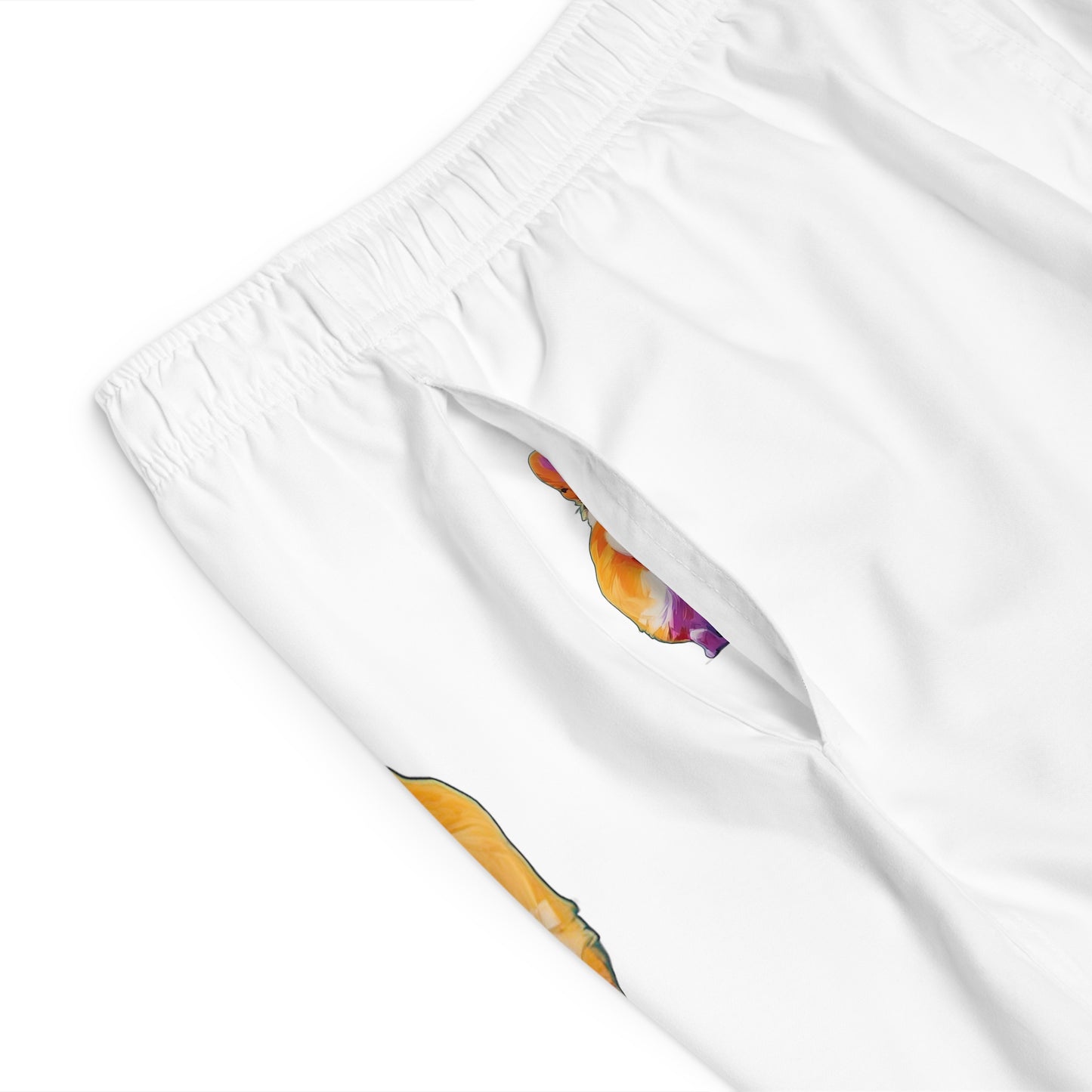 Corgi Butt in White - Artistic Board Shorts