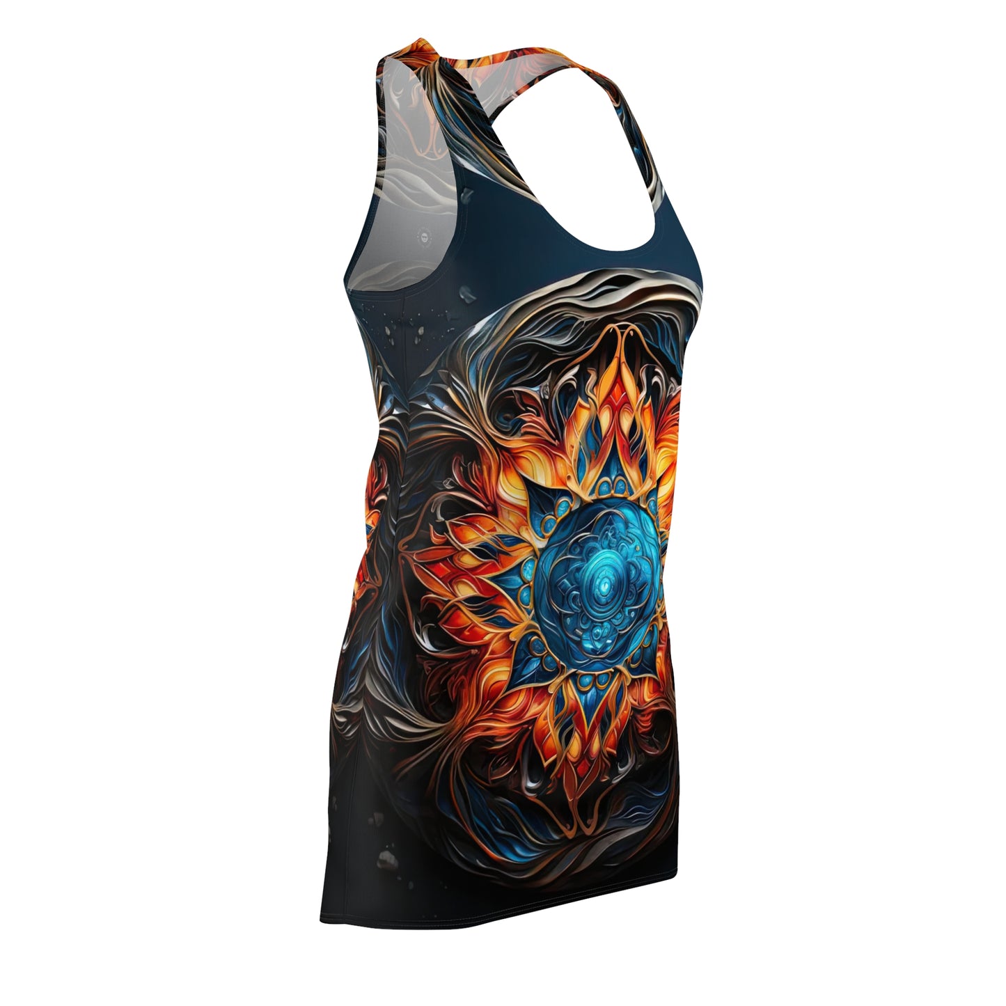 Fire and Ice - Artistic Racerback Dress