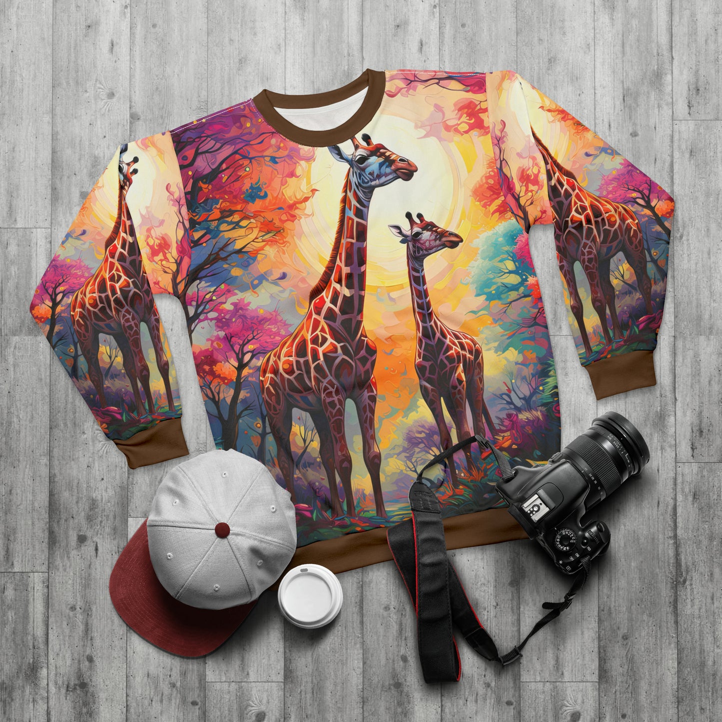 Giraffe Sunrise - Artistic Sweatshirt