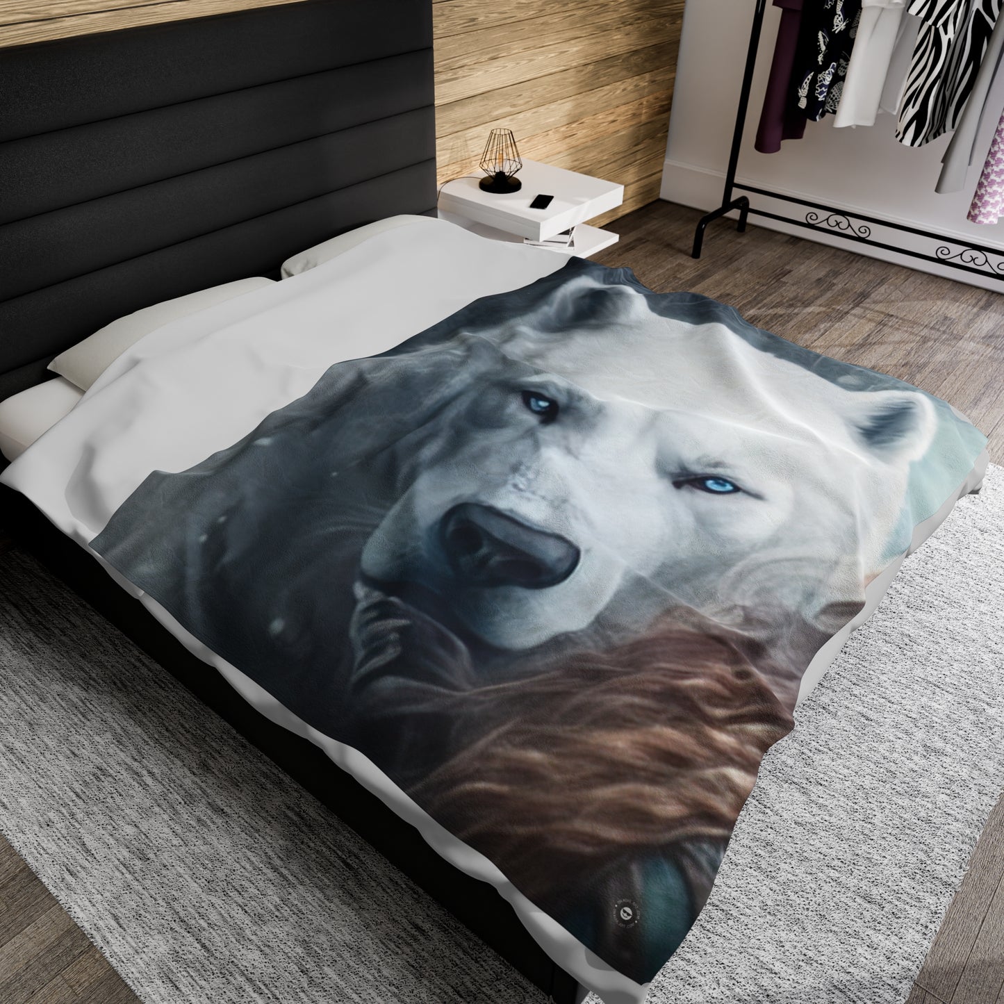 Polar Bear Stare - Artsy Throw Blanket