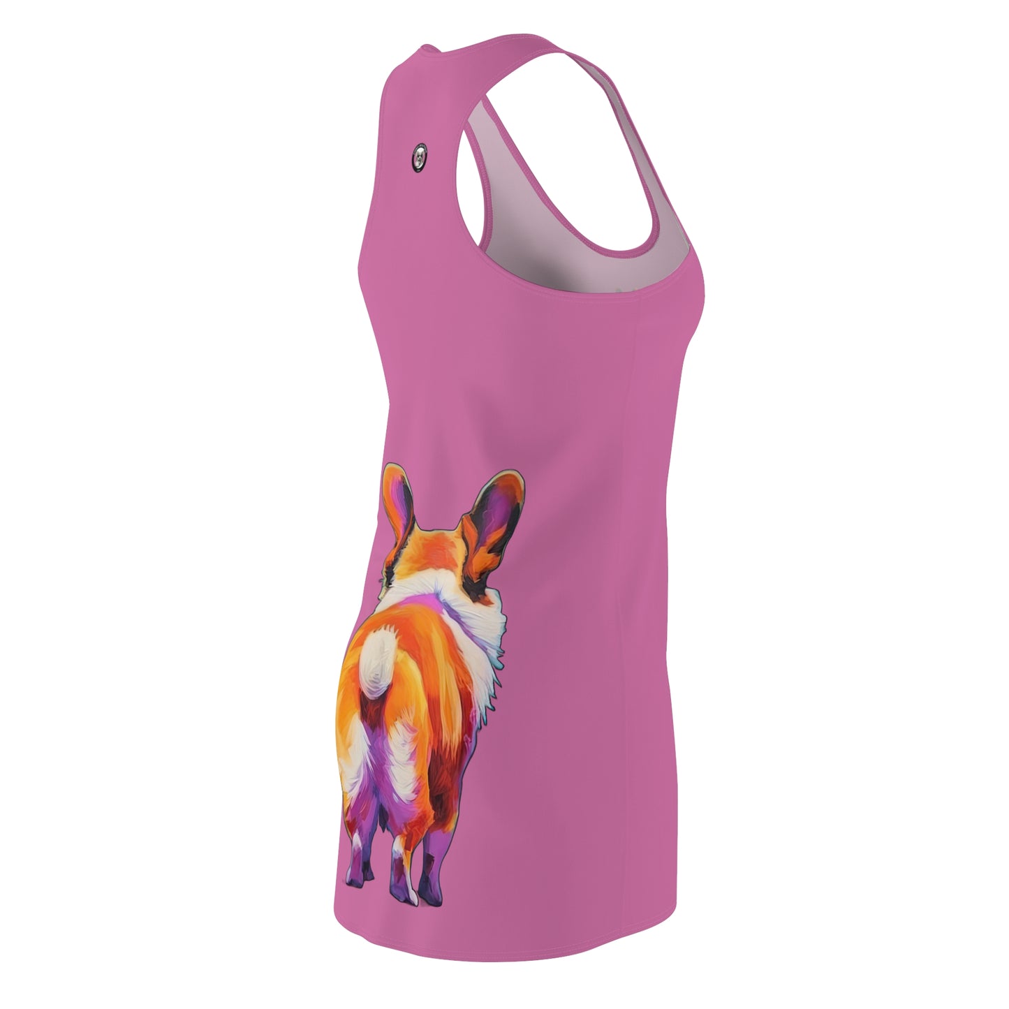 Corgi Butt in Pink - Artistic Racerback Dress