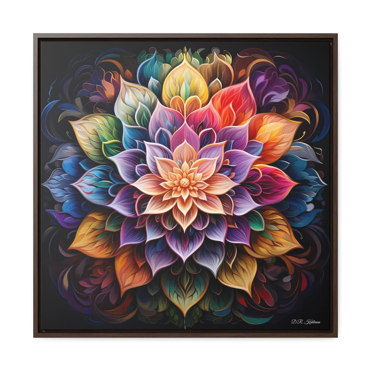 Lotus Mandala on Canvas