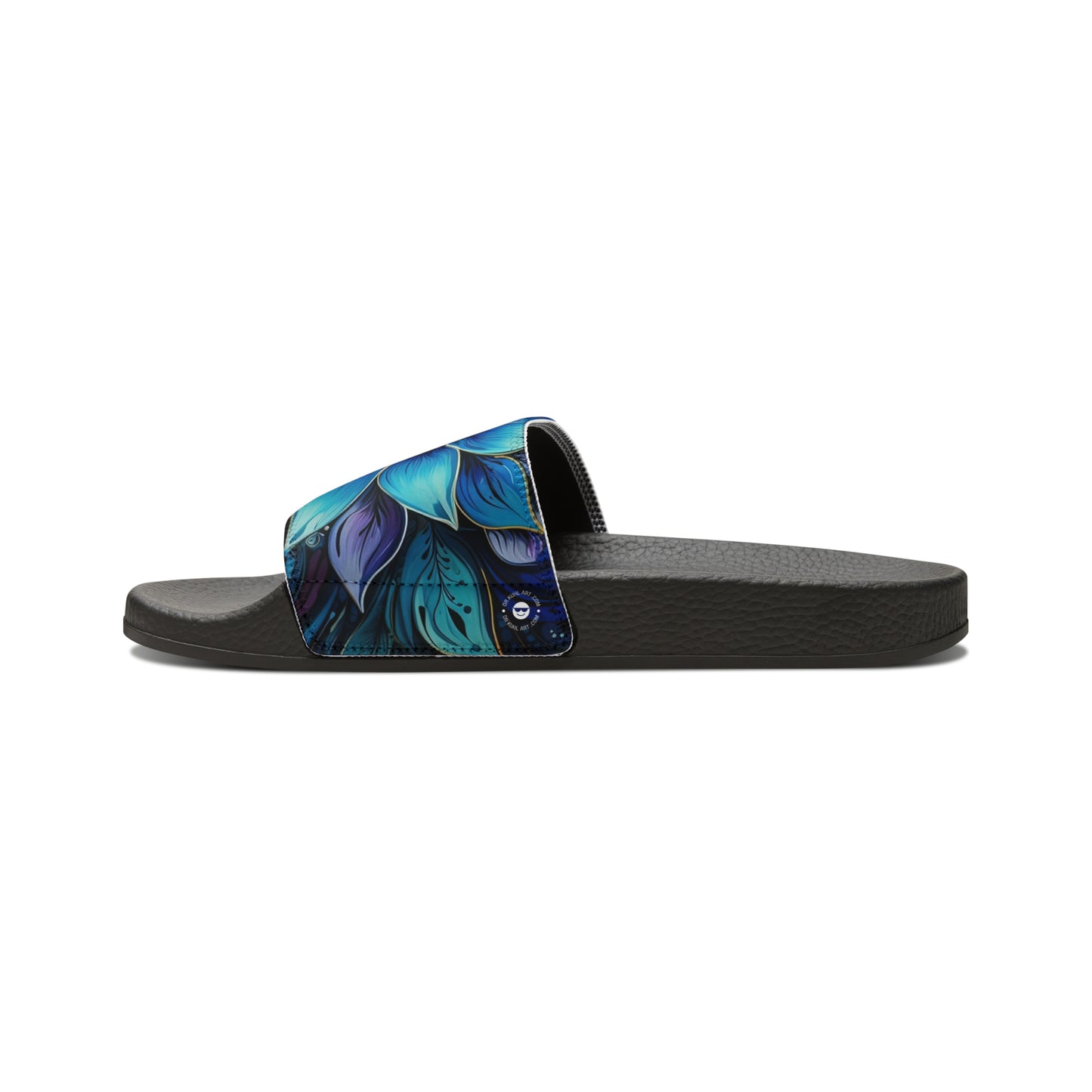 Blue Floral Mandala - Men's Slides