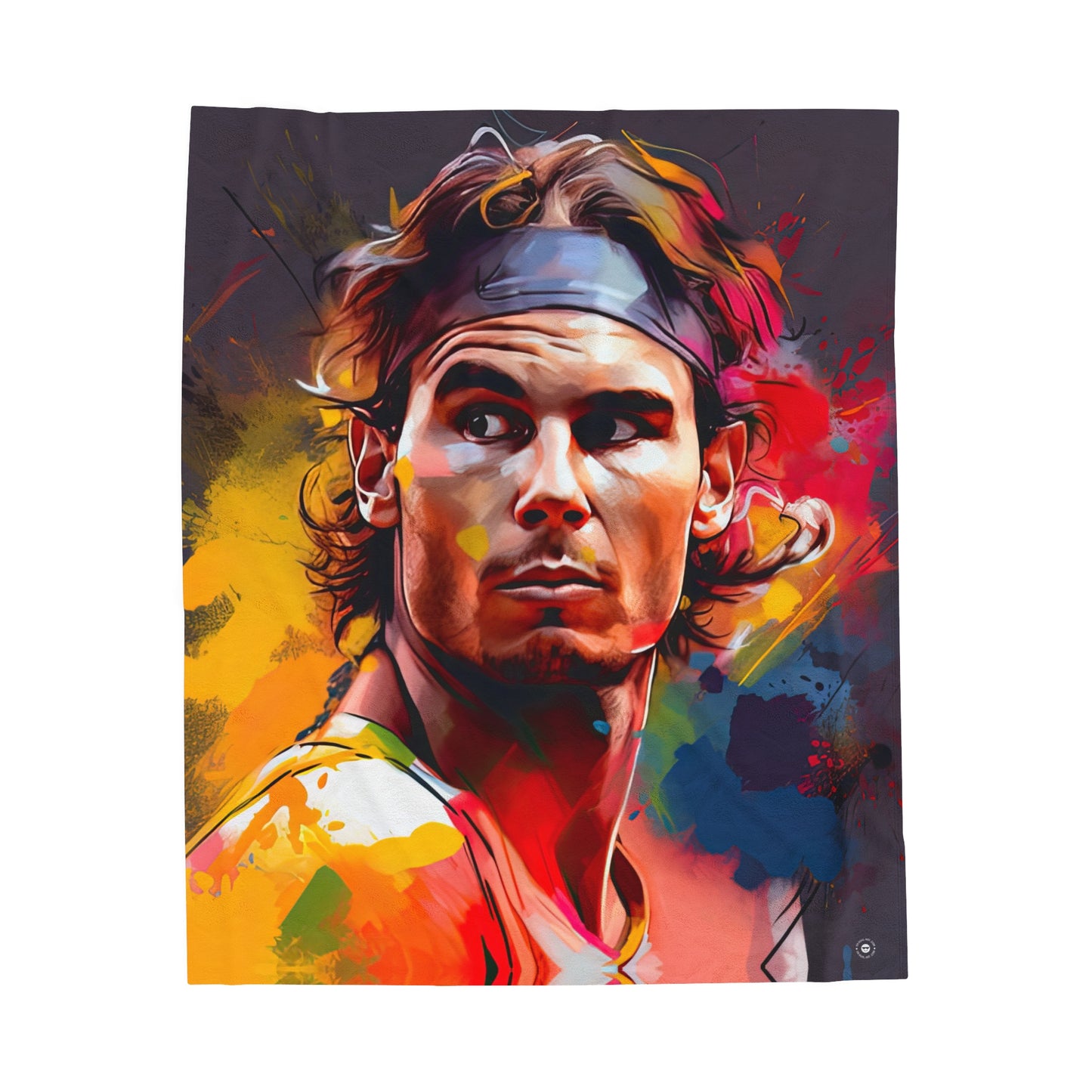 Raphael Nadal Portrait - Artsy Throw Blanket