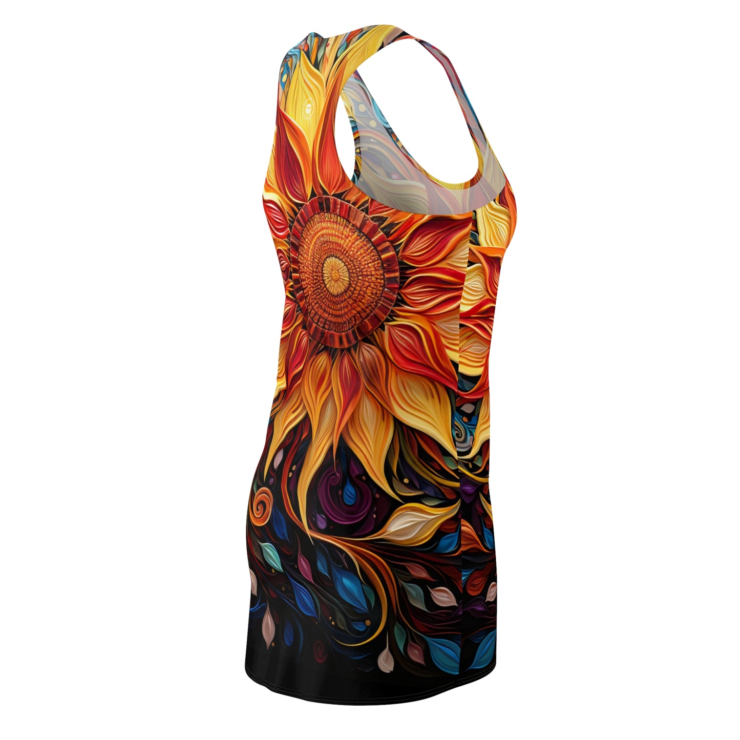 Blustery Blossom - Artistic Racerback Dress