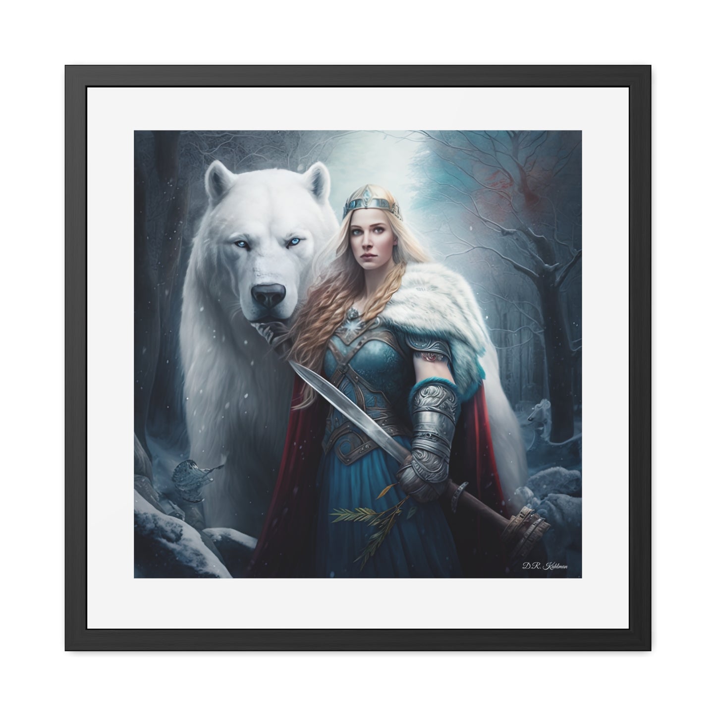 Polar Bear Baroness - Framed Fine Art Print