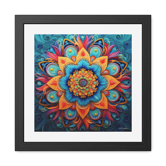 Floral Mandala - Framed Fine Art Print