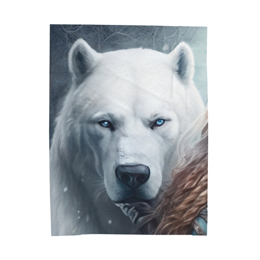 Polar Bear Stare - Artsy Throw Blanket