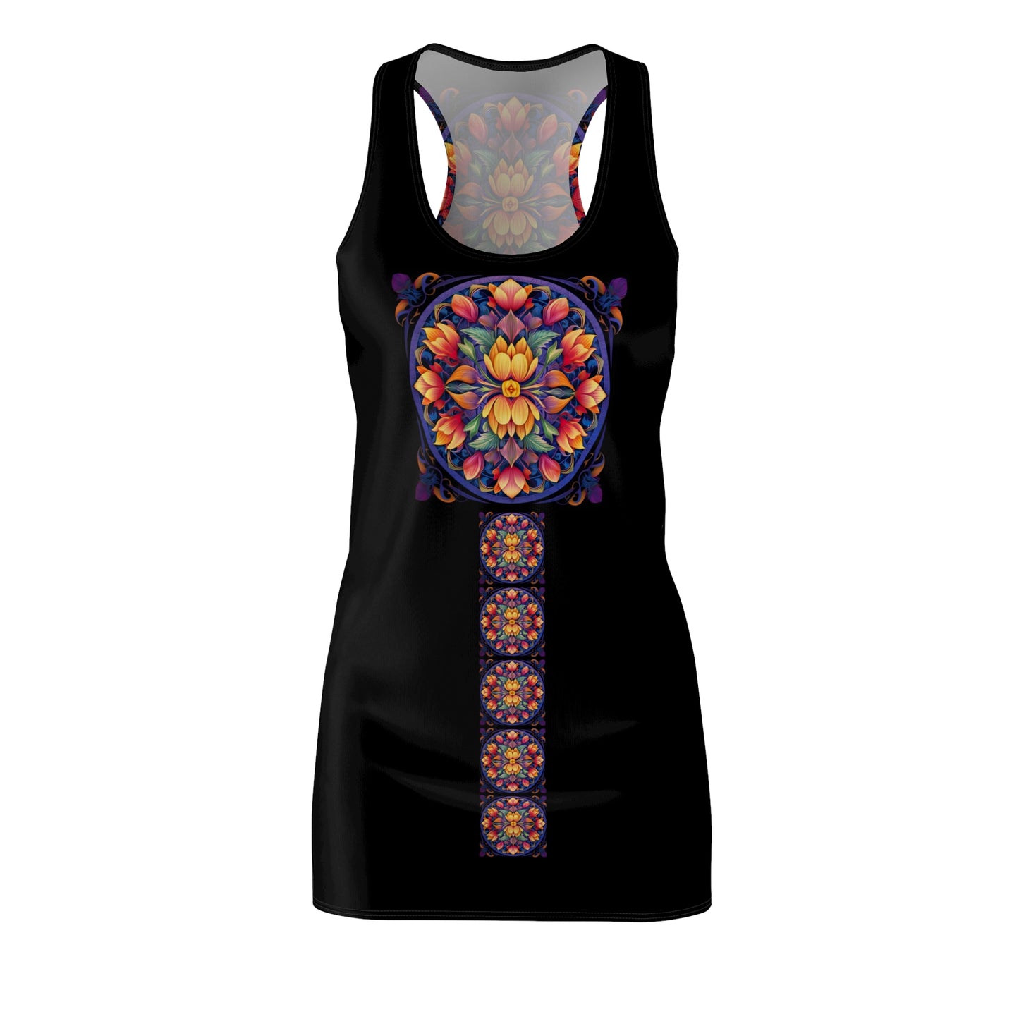 Tulip Mandala Trail - Artistic Racerback Dress