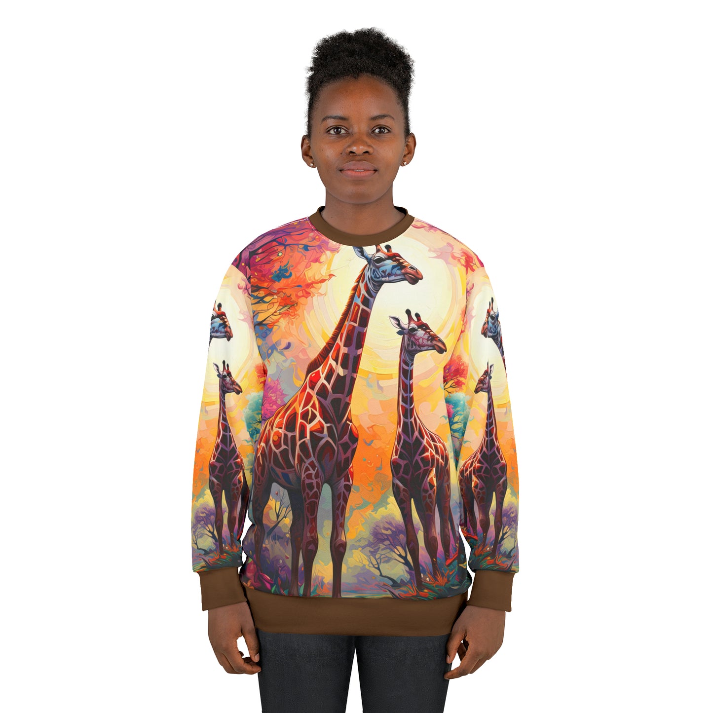 Giraffe Sunrise - Artistic Sweatshirt