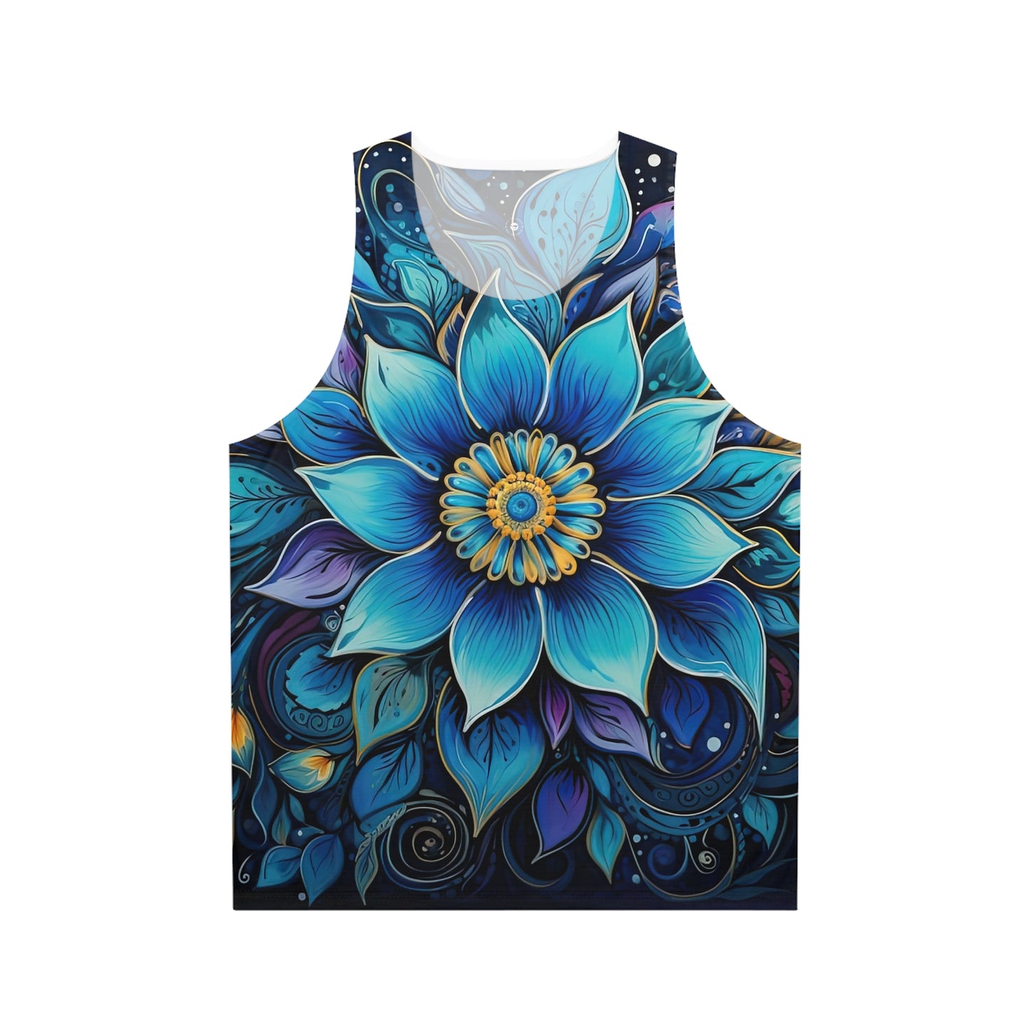 Blue Floral Mandala - Tank Top