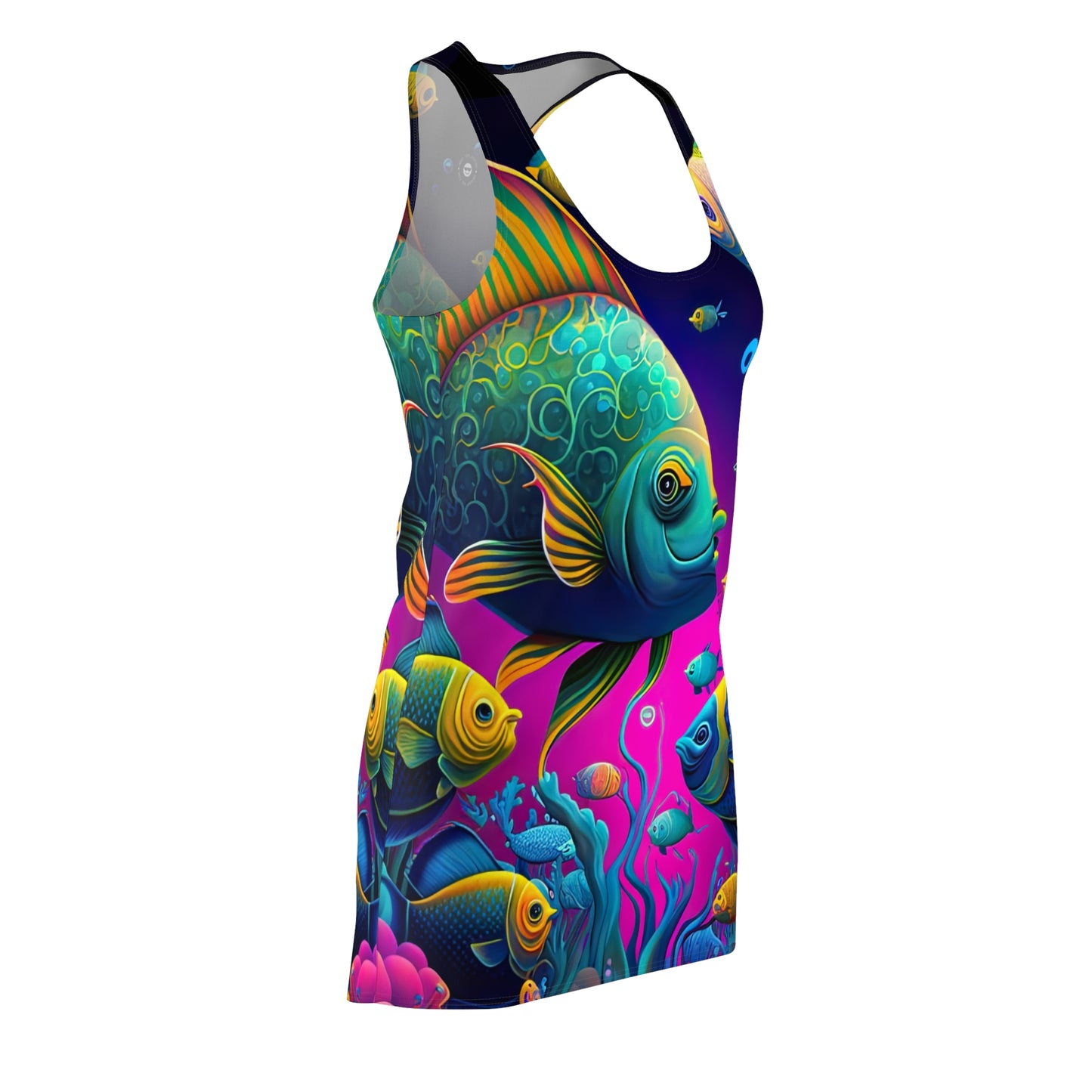 Fish Faceoff - Artistic Racerback Dress