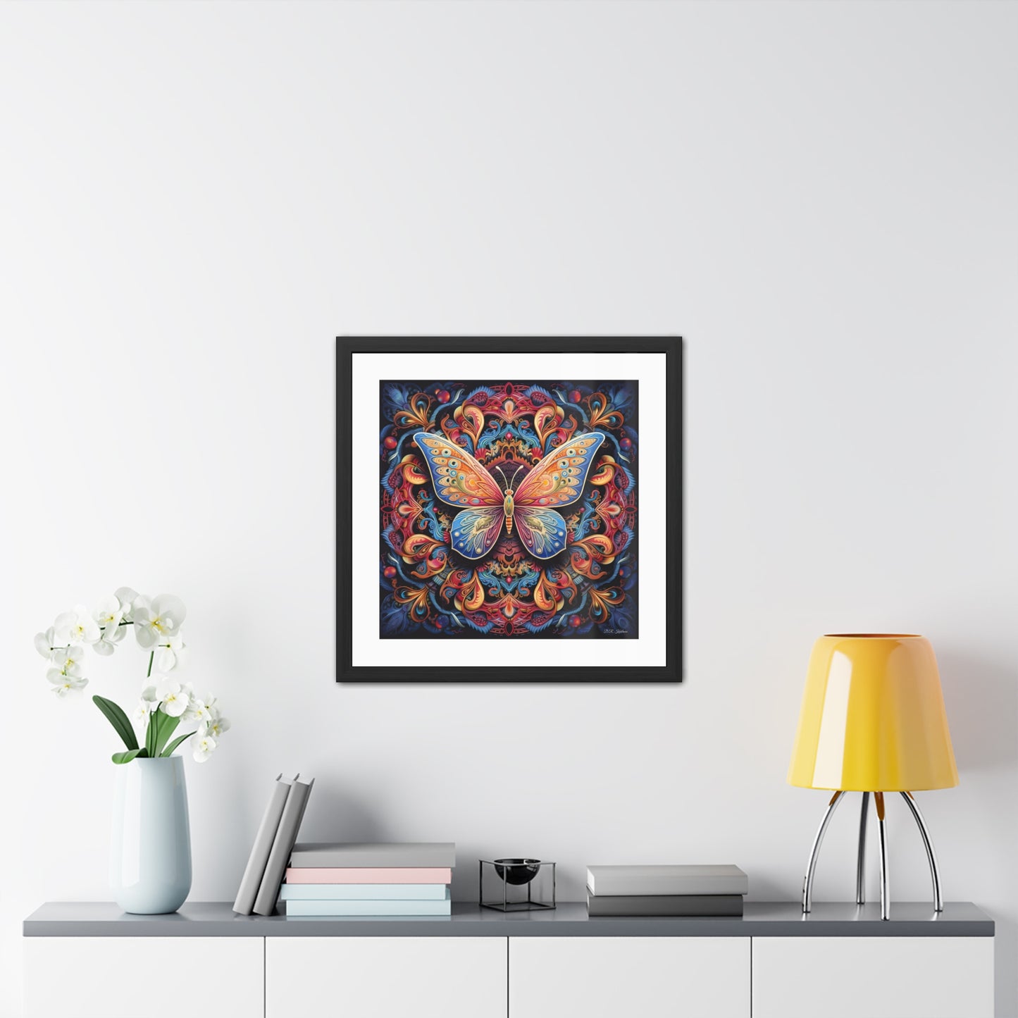 Butterfly Mandala - Framed Fine Art Print