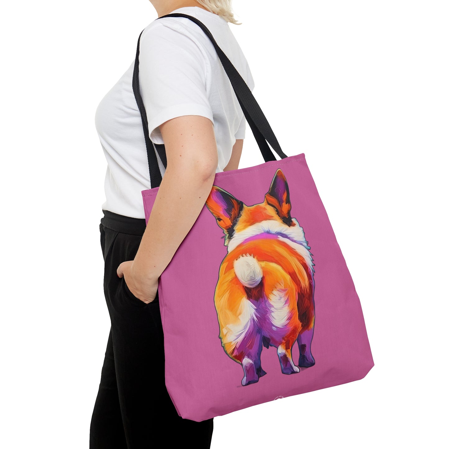 Corgi Butt in Pink - Artistic Tote Bag