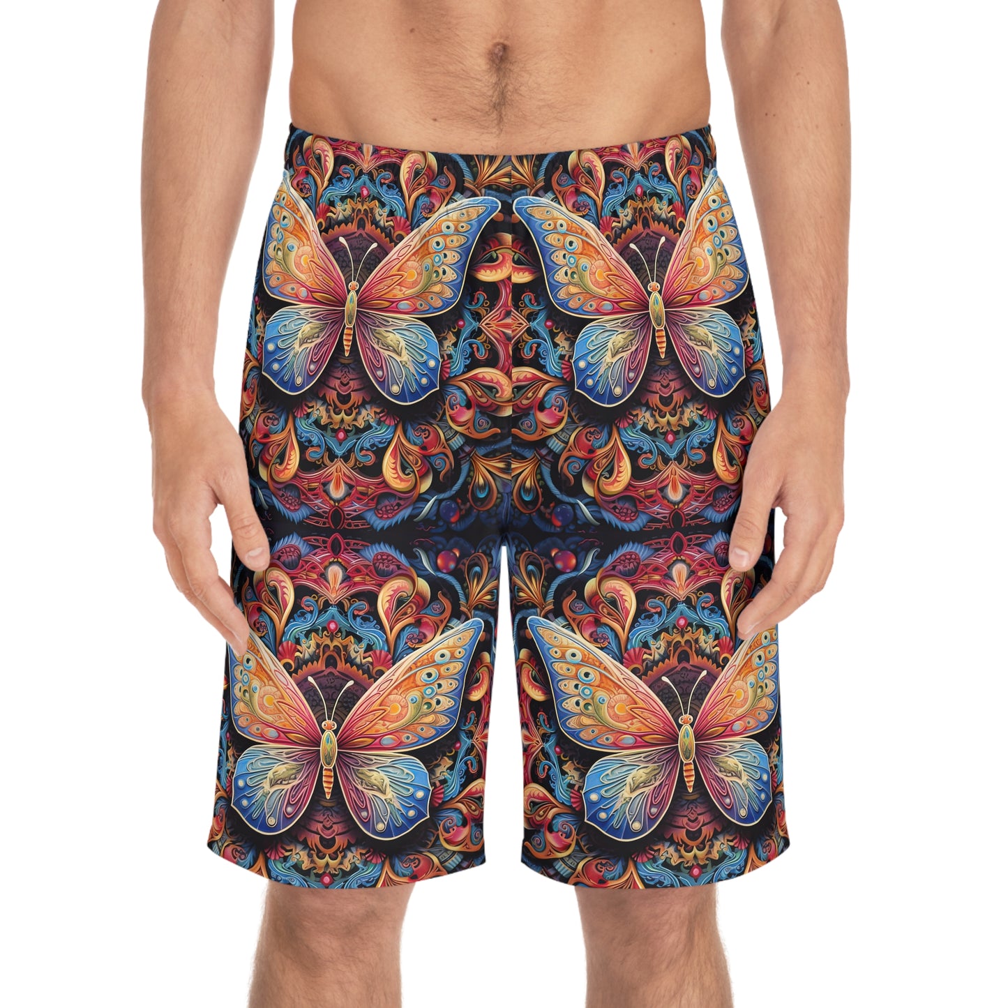 Butterfly Mandala - Artistic Board Shorts