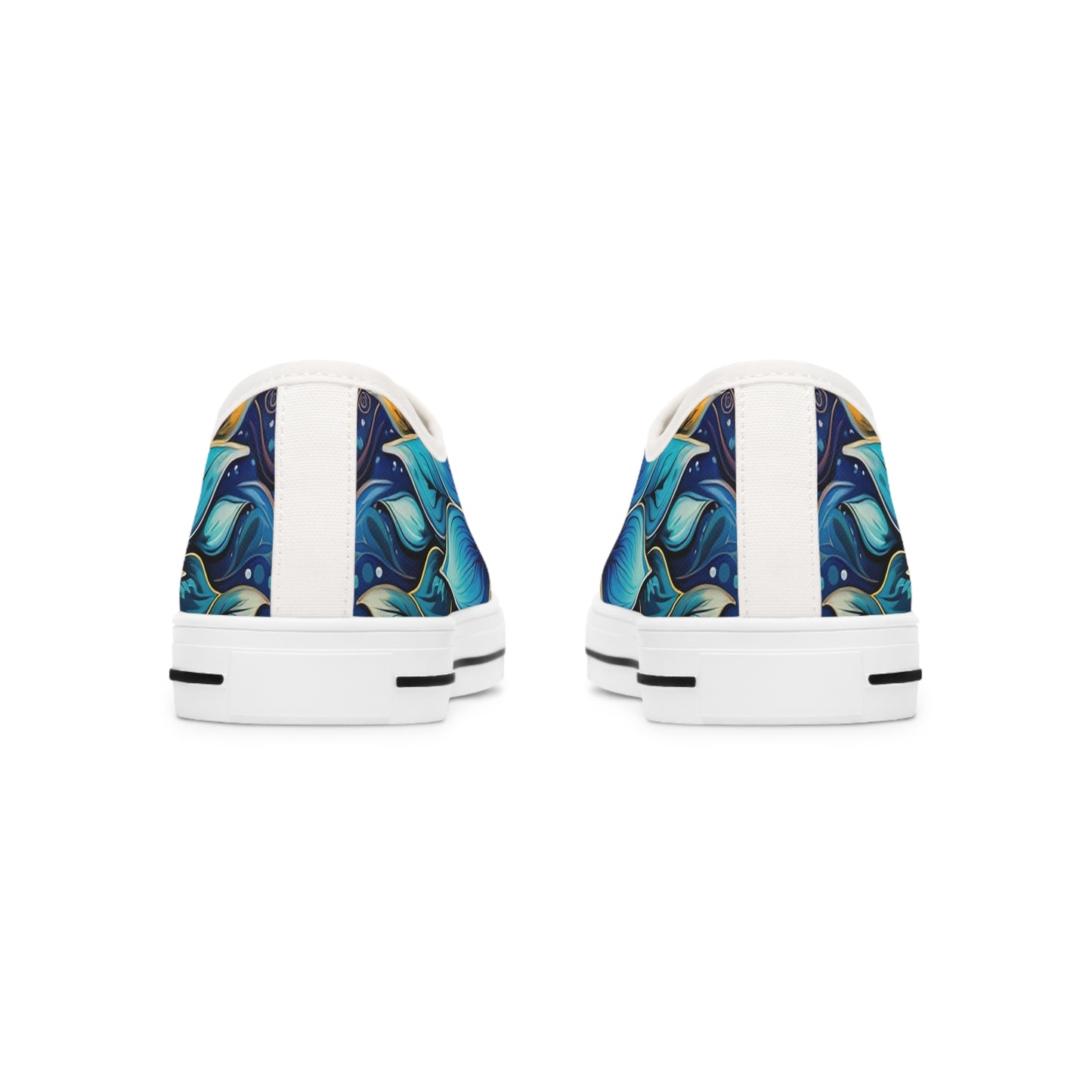 Blue Floral Mandala - Women's Sneakers