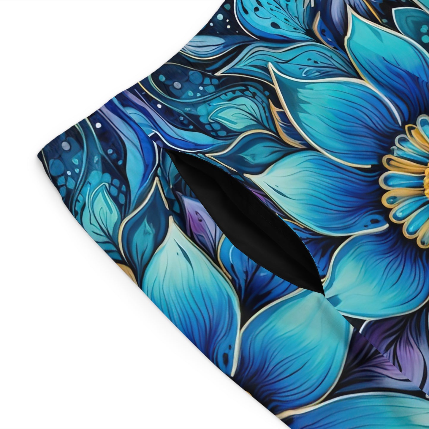 Blue Floral Mandala - Artistic Board Shorts