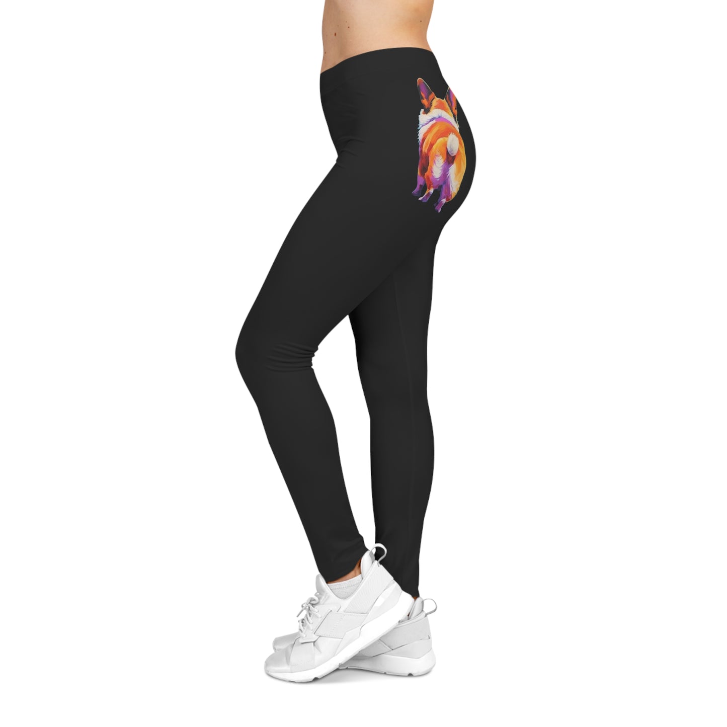 Corgi Butt in Black - Artistic Leggings