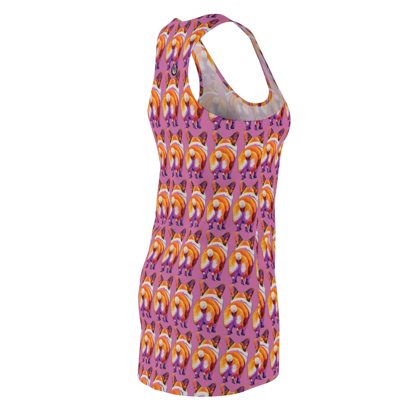 Corgi Butt Mosaic in Pink - Artistic Racerback Dress