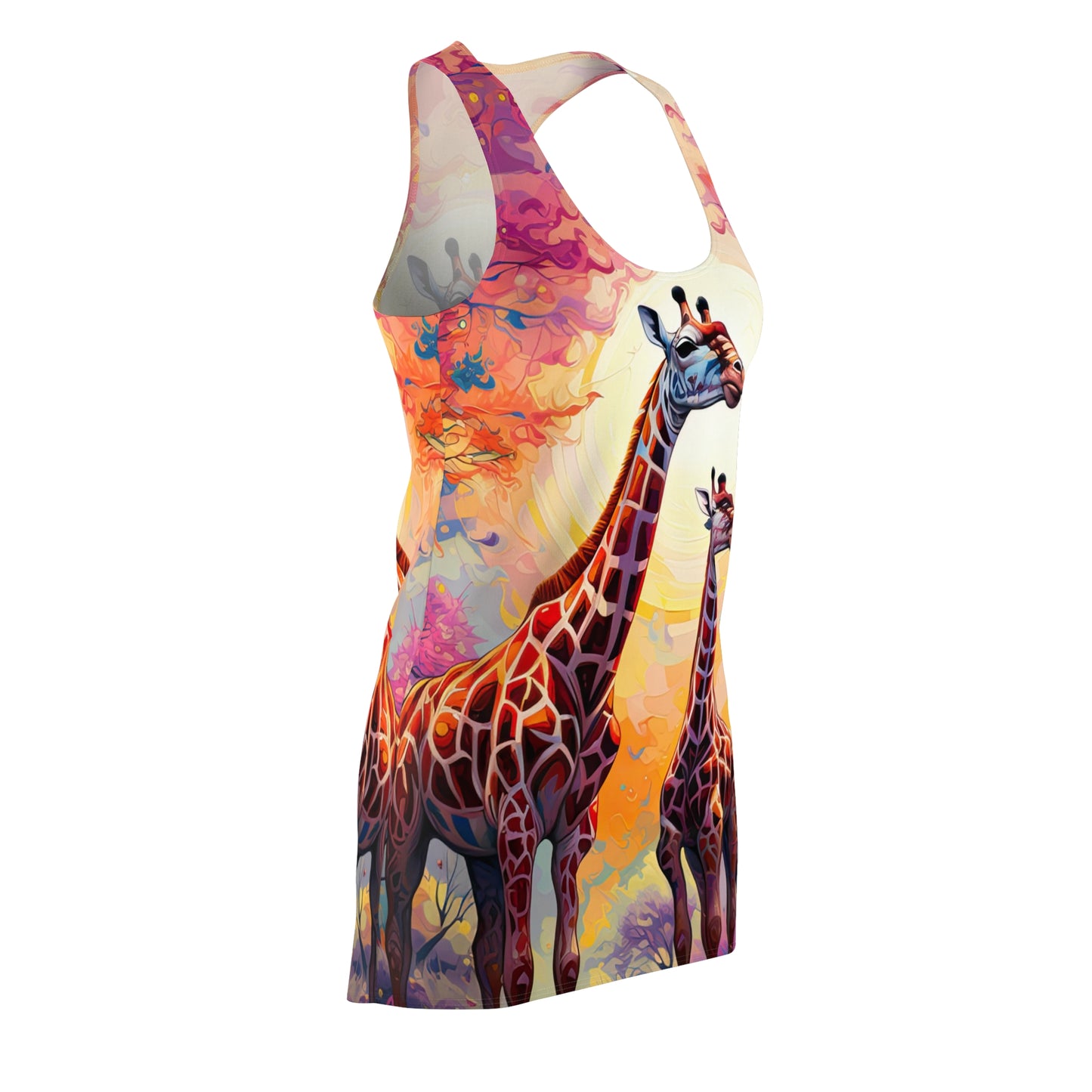 Giraffe Sunrise - Artistic Racerback Dress