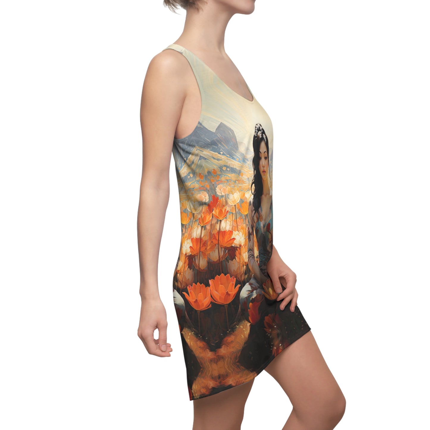 Enlotusment - Artistic Racerback Dress