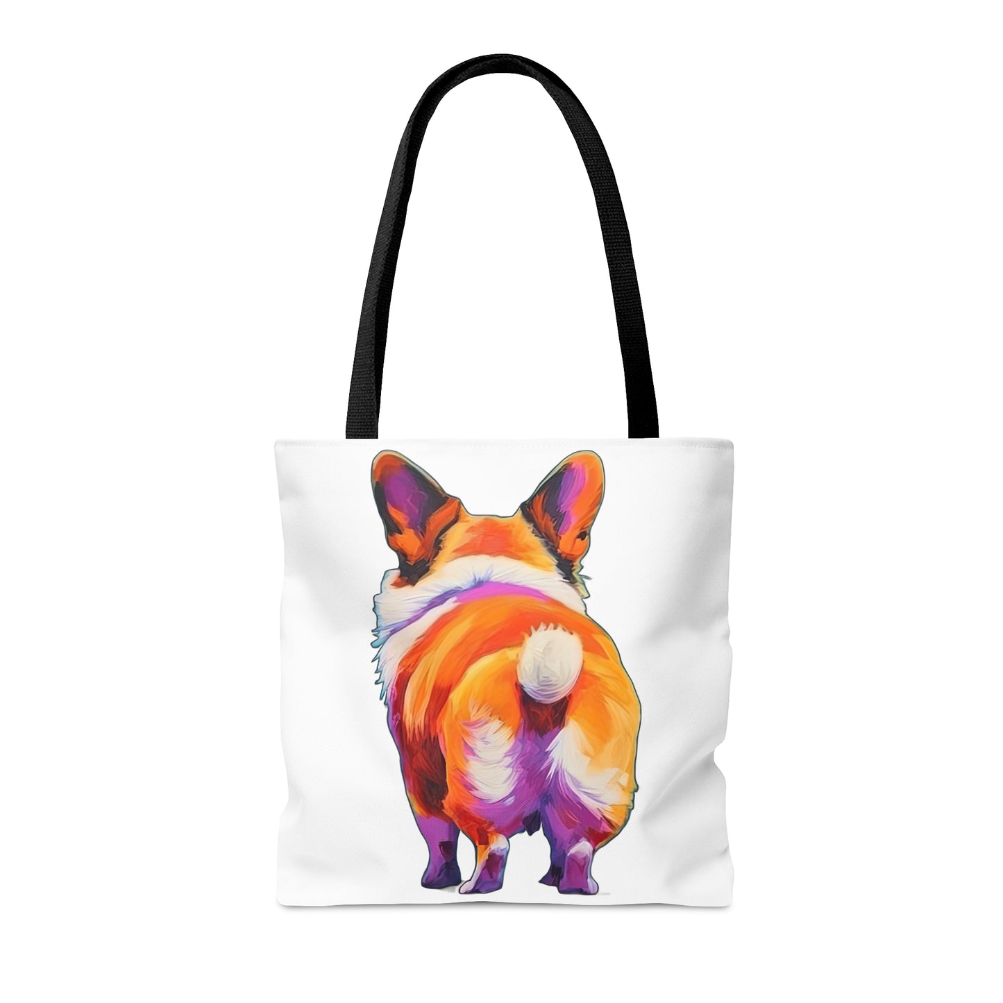 Corgi Butt in White - Artistic Tote Bag