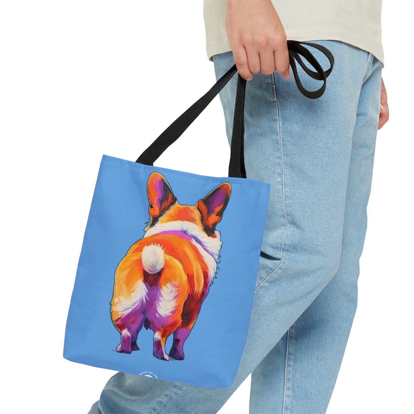 Corgi Butt in Blue - Artistic Tote Bag