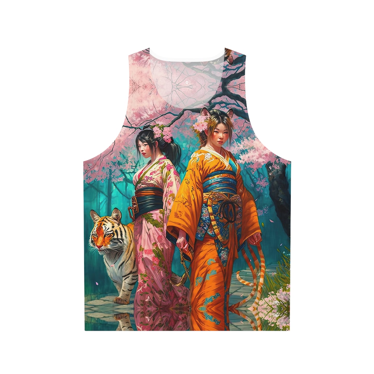 Cherry Blossom Tiger Geishas - Tank Top