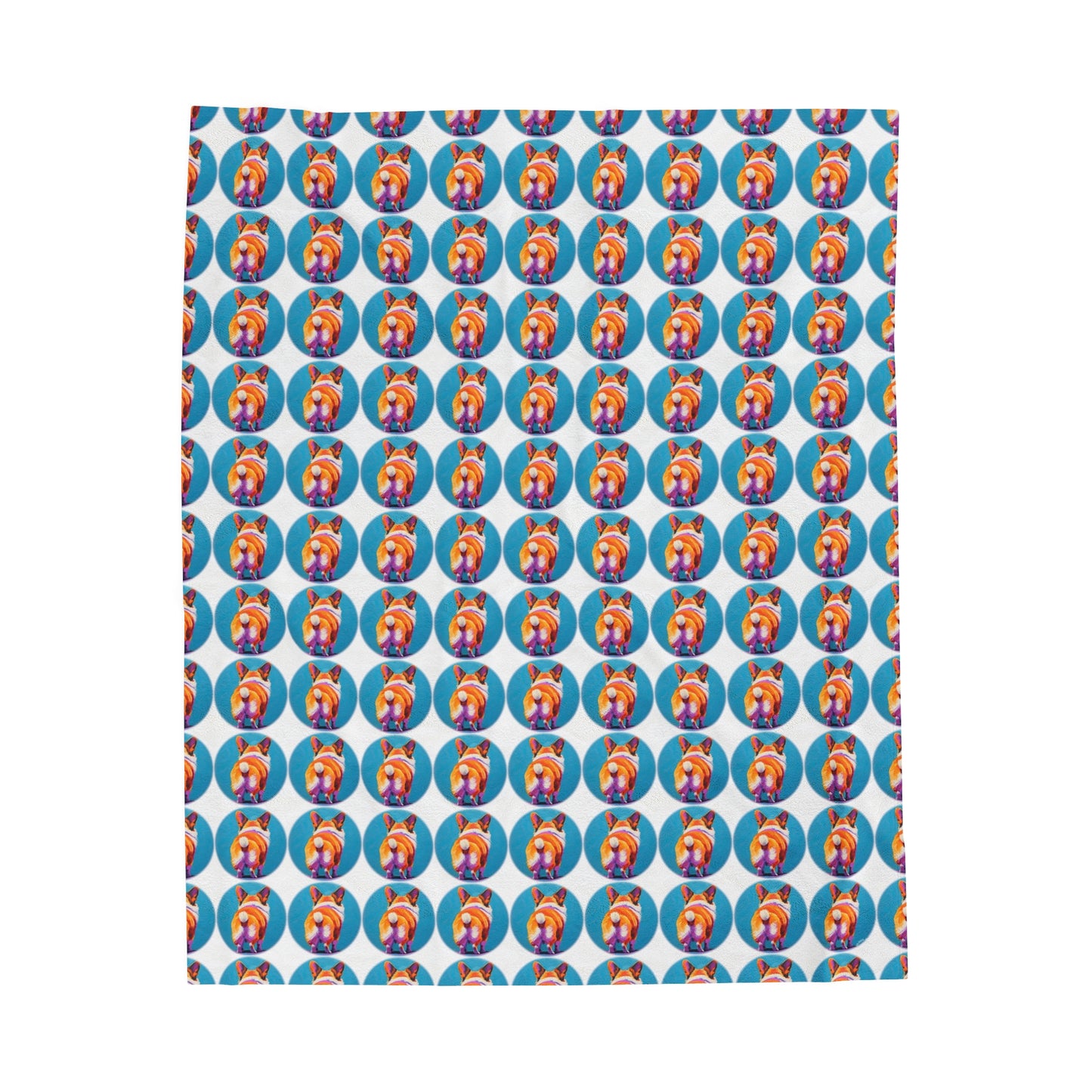 Corgi Butt Dots - Artsy Throw Blanket