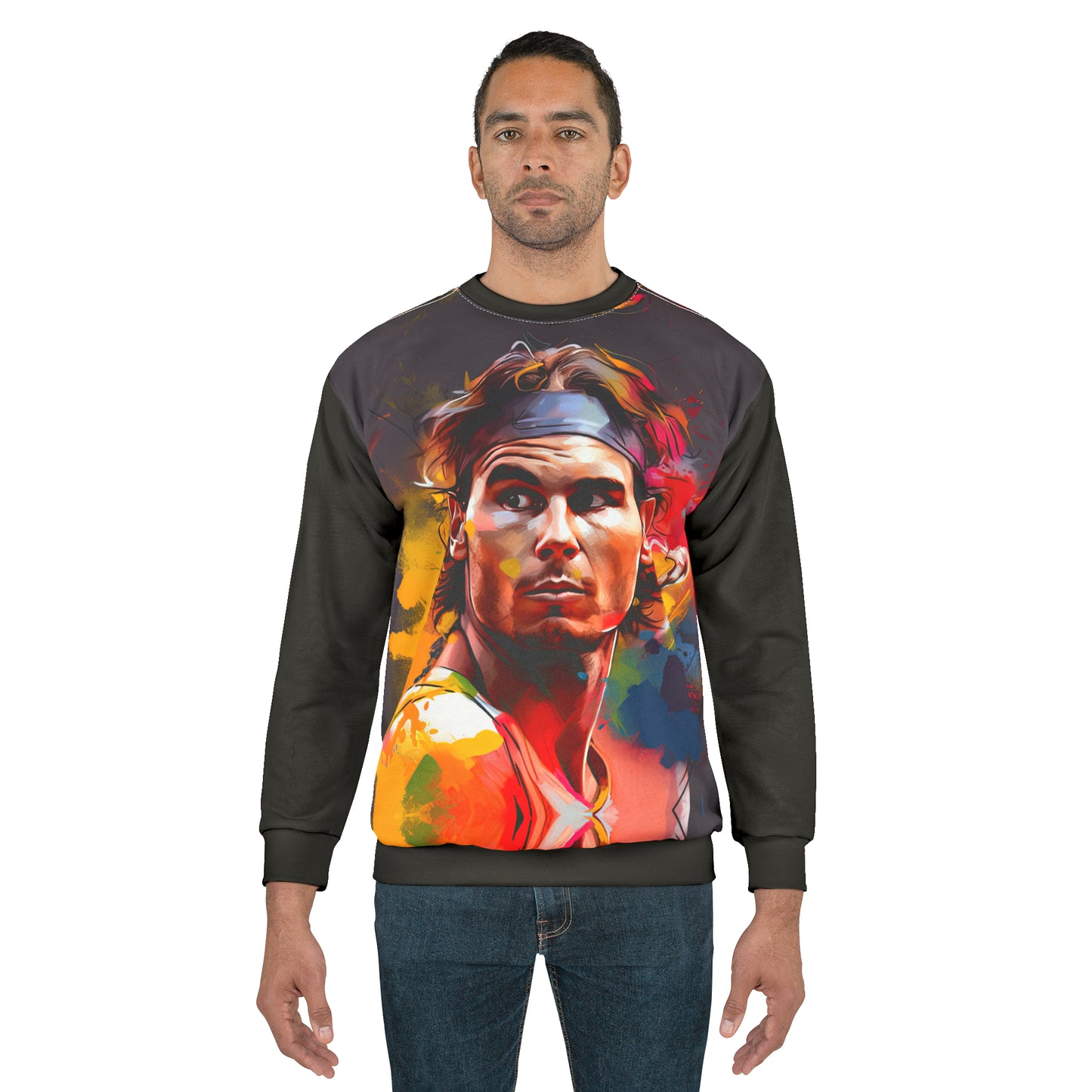 Raphael Nadal Portrait - Artistic Sweatshirt