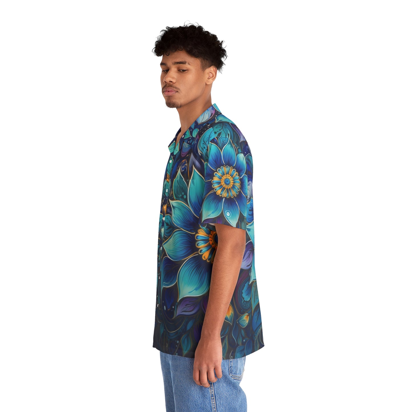 Blue Floral Mandala - California Chill Shirt