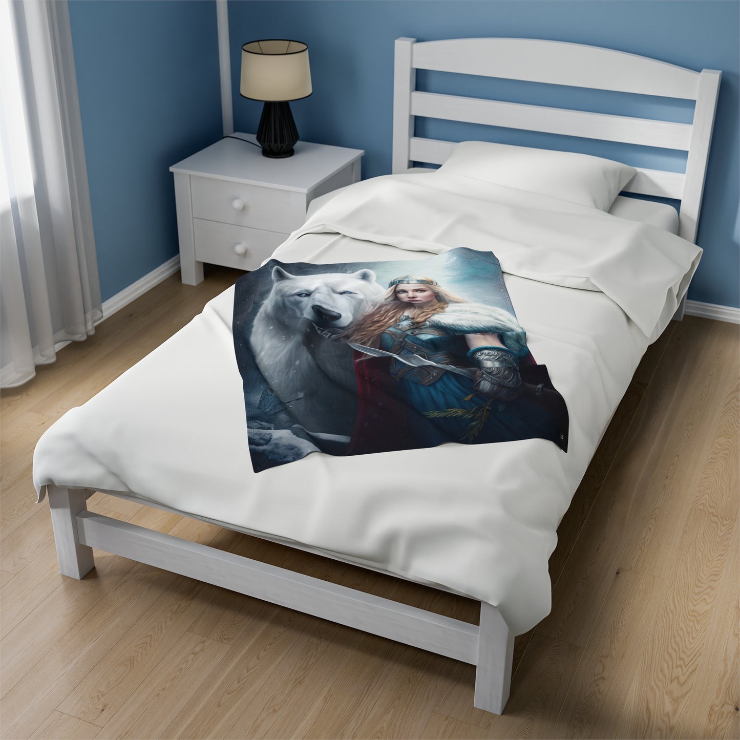 Polar Bear Baroness - Artsy Throw Blanket