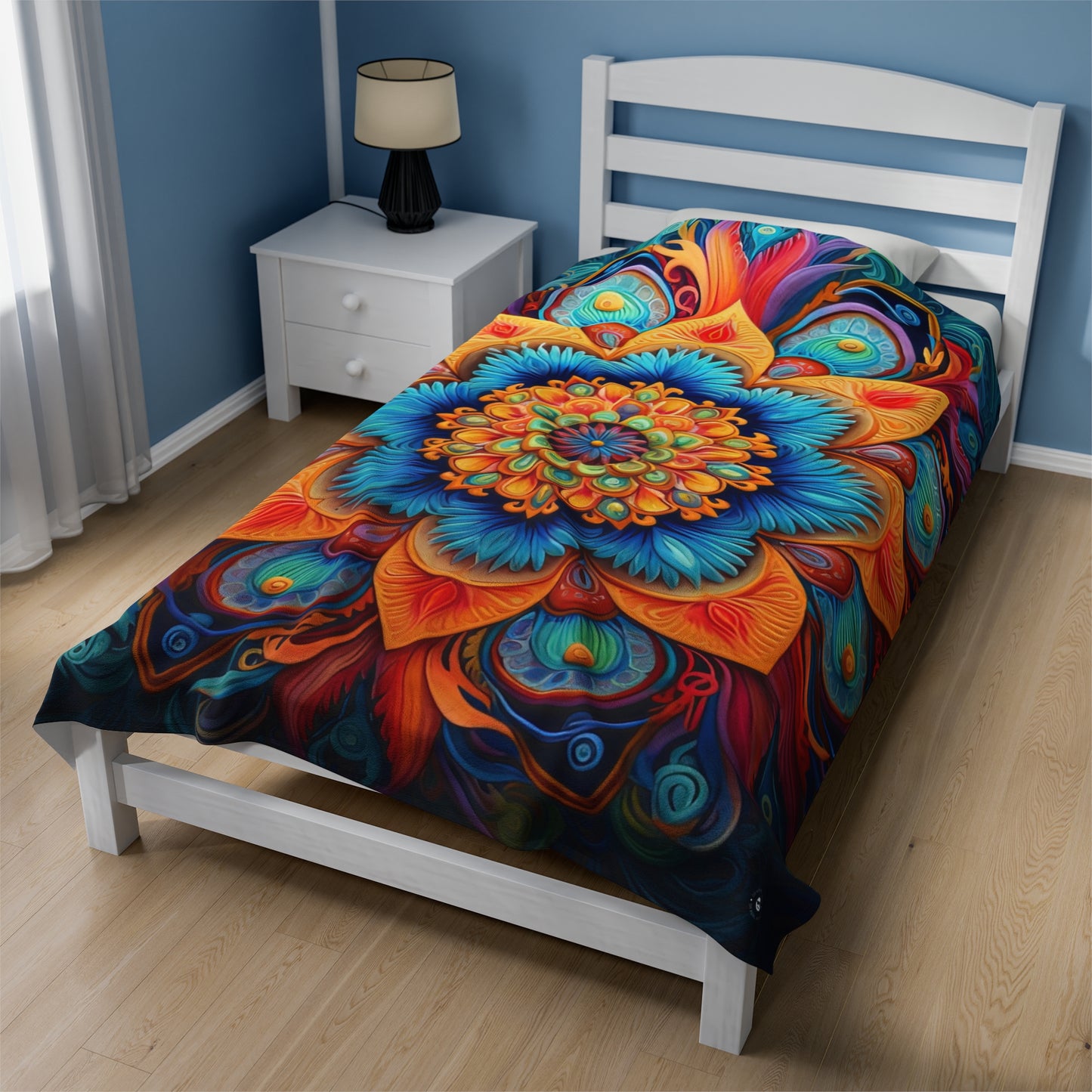 Floral Mandala - Artsy Throw Blanket