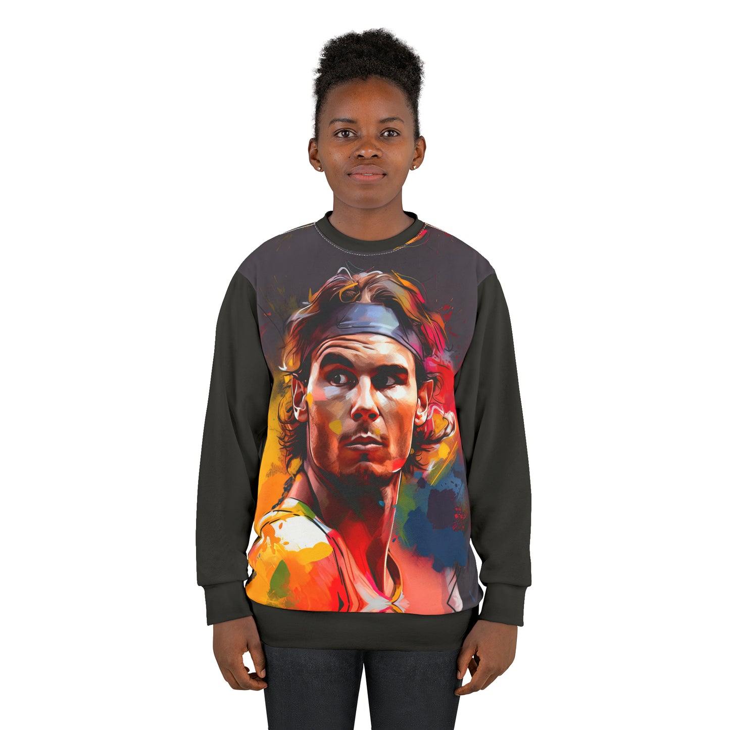 Raphael Nadal Portrait - Artistic Sweatshirt