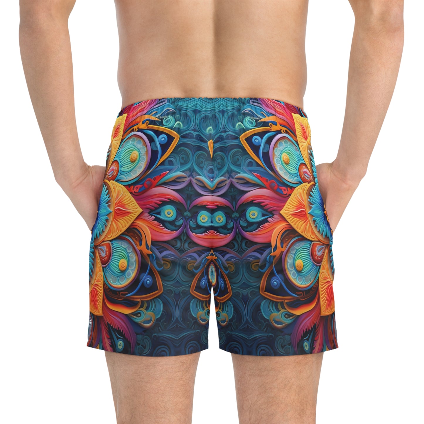 Floral Mandala - Artsy Swim Trunks