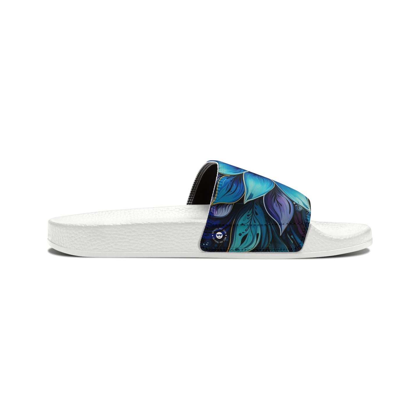 Blue Floral Mandala - Men's Slides