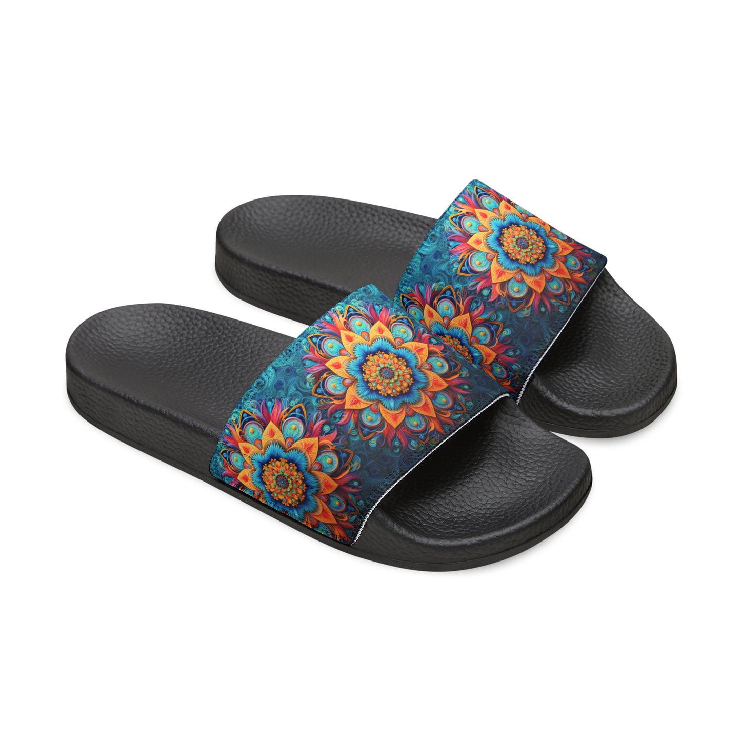 Floral Mandala - Men's Slides