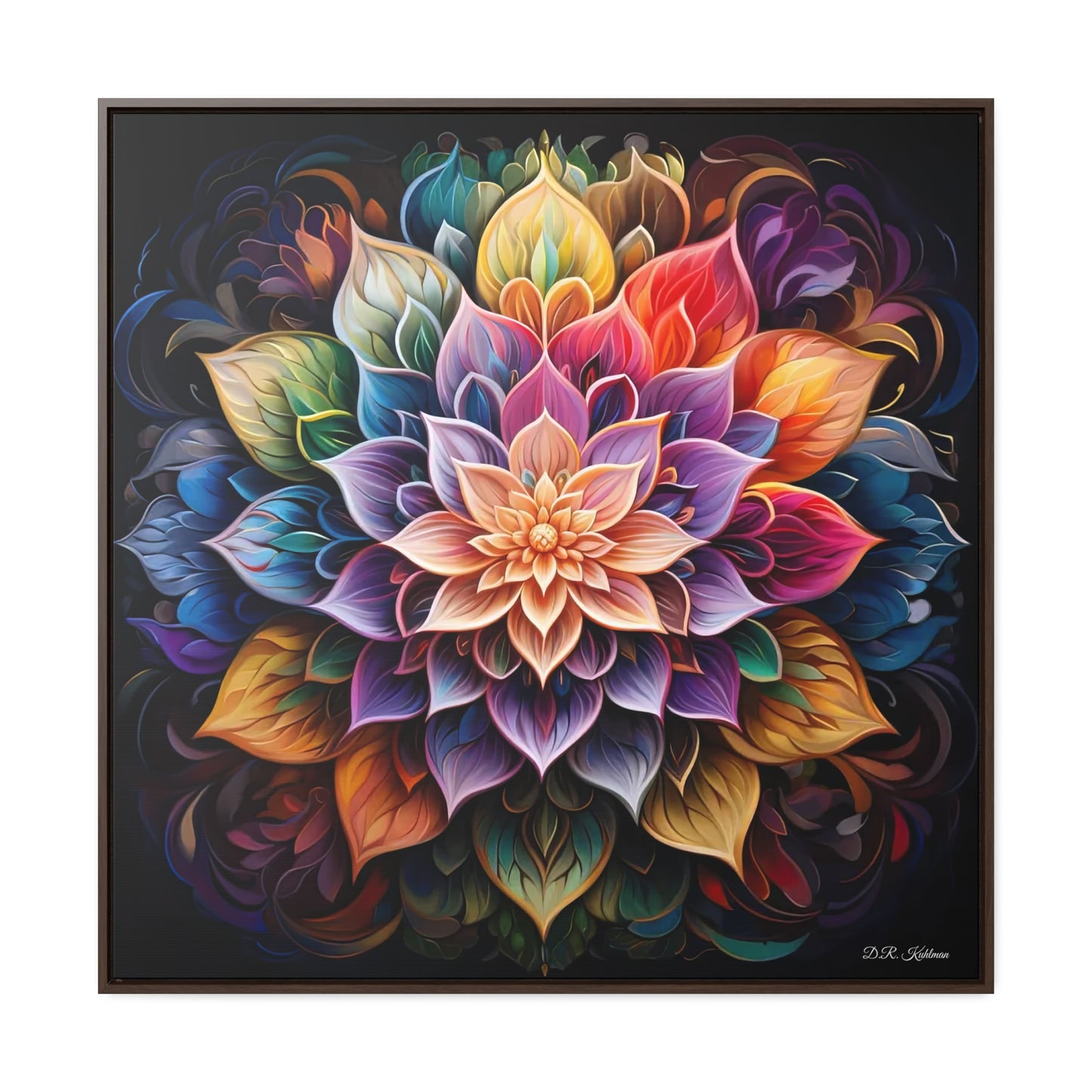 Lotus Mandala on Canvas