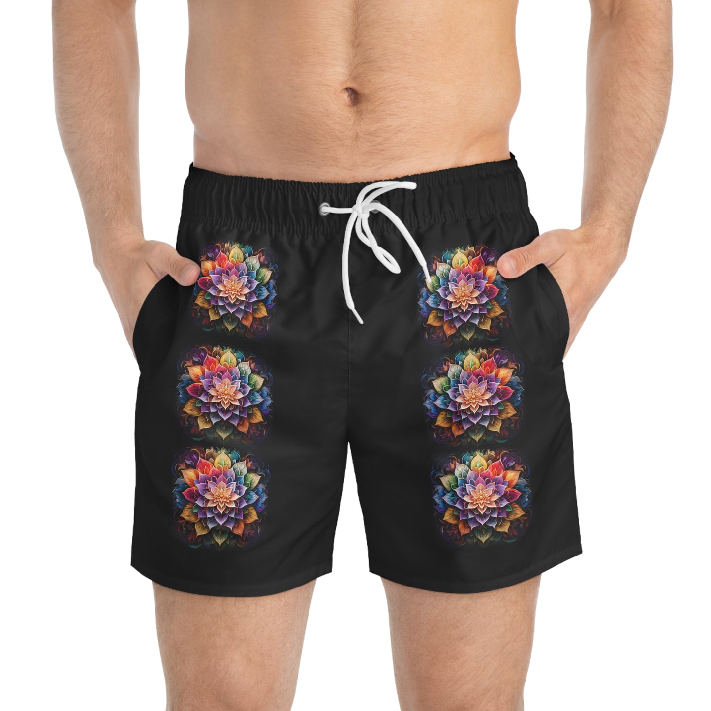 Lotus Mandala Trail - Artsy Swim Trunks