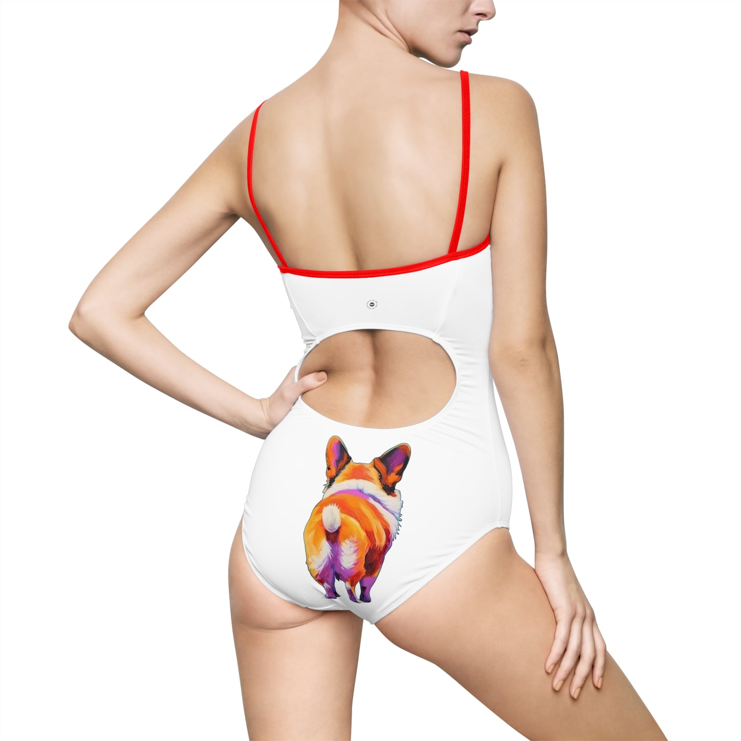 Corgi Butt in White - Artsy One-Piece