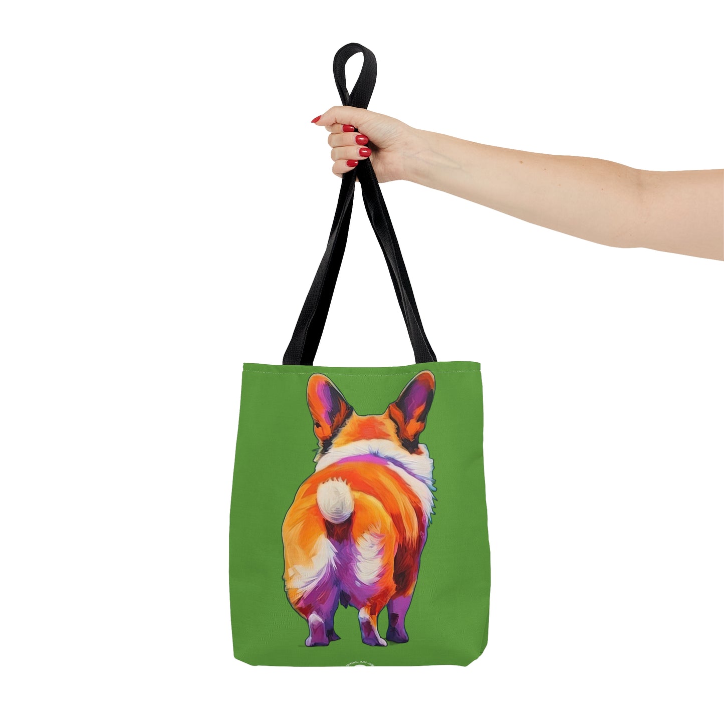 Corgi Butt in Green - Artistic Tote Bag