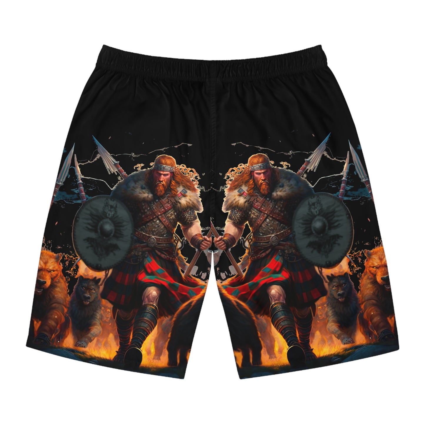 Scottish Battle Dog Pack - Artistic Board Shorts